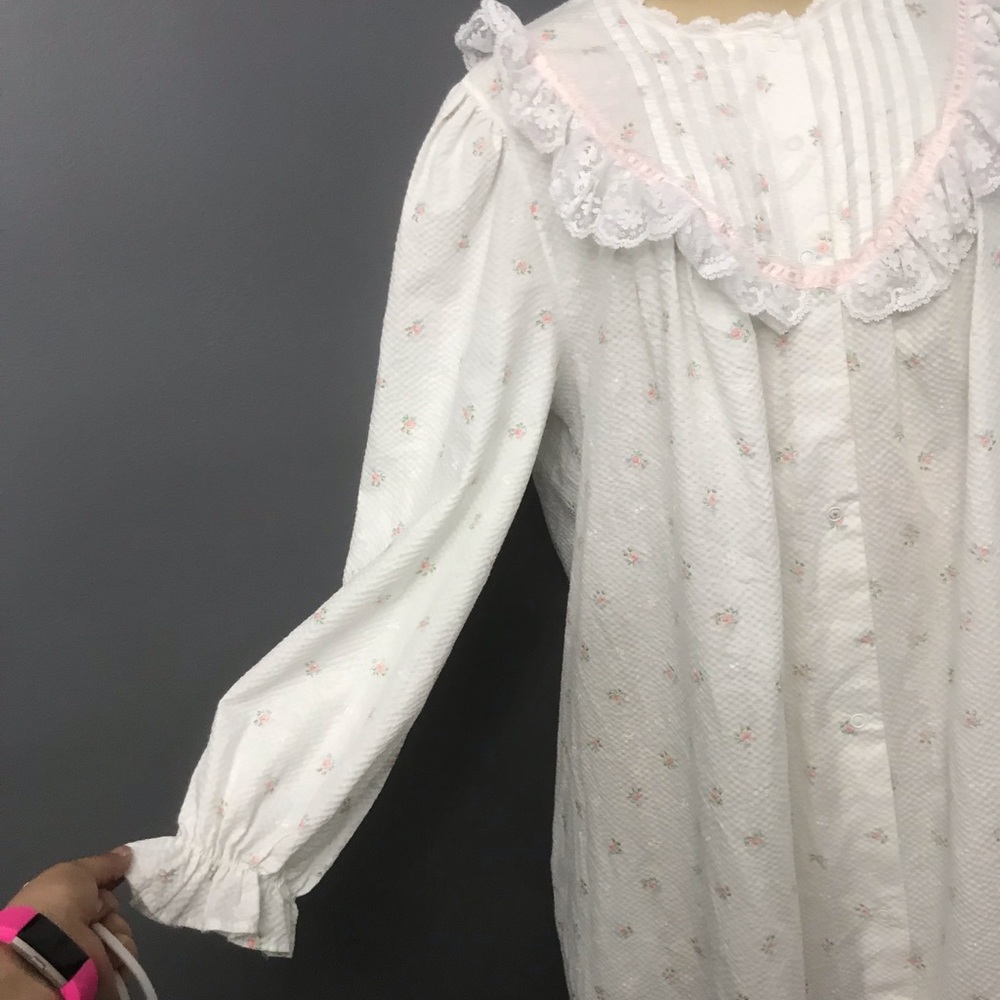 Gilligan o malley shabby chic vintage nightgown L - Picture 5 of 7